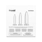 NS Novelties Crystal - 3pc Trainer Kit - Clear Glass Anal Plugs - Set of 3 Sizes