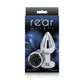 NS Novelties | Rear Assets Rose - Medium - Chrome 7.6cm Metal Butt Plug with Black Rose Base