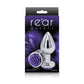 NS Novelties | Rear Assets Rose - Medium - Chrome 7.6cm Metal Butt Plug with Purple Rose Base