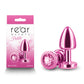 NS Novelties | Rear Assets Petite - Pink 6cm Metal Butt Plug with Pink Round Gem Base