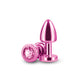 NS Novelties | Rear Assets Petite - Pink 6cm Metal Butt Plug with Pink Round Gem Base