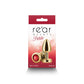 NS Novelties | Rear Assets Petite - Gold 6cm Metal Butt Plug with Red Round Gem Base