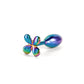 NS Novelties | Rear Assets Clover - Multicoloured 9.2cm Metallic Butt Plug