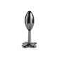 NS Novelties | Rear Assets Clover - Gunmetal 9.2cm Metallic Butt Plug