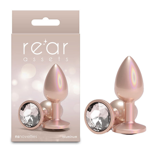 NS Novelties Rear Assets Iridescent - Small - Champagne 7.1cm Small Butt Plug