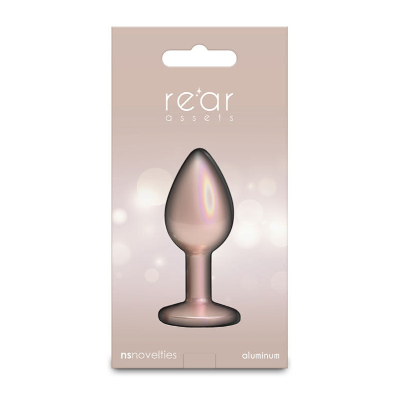NS Novelties Rear Assets Iridescent - Small - Champagne 7.1cm Small Butt Plug