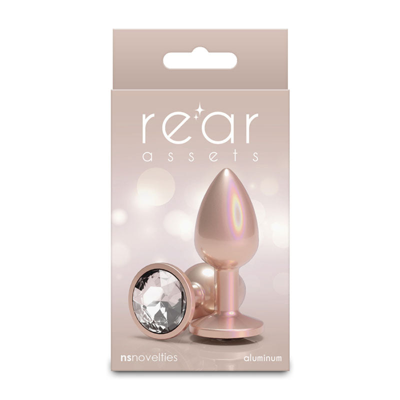 NS Novelties Rear Assets Iridescent - Small - Champagne 7.1cm Small Butt Plug