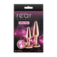 NS Novelties Rear Assets Tapered Trainer Kit - Rose Gold Metal Butt Plugs - Set of 2 Sizes