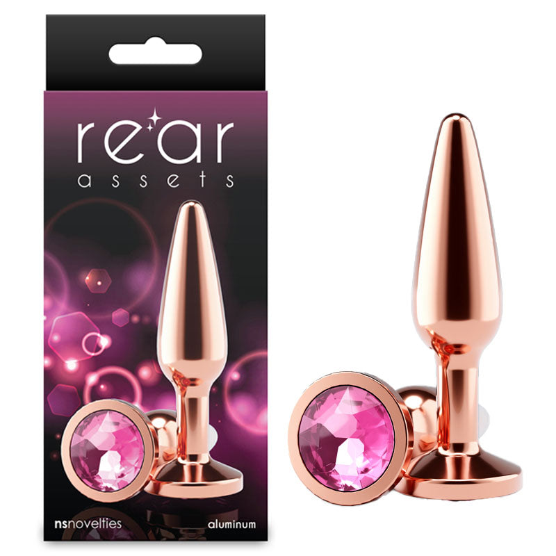 NS Novelties Rear Assets Tapered - Medium - Rose Gold 9.98cm Butt Plug