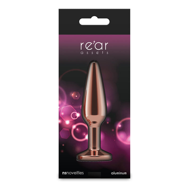 NS Novelties Rear Assets Tapered - Medium - Rose Gold 9.98cm Butt Plug