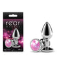 NS Novelties Rear Assets Silver - Small Metal Butt Plug with Pink Gem Base