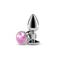 NS Novelties Rear Assets Silver - Small Metal Butt Plug with Pink Gem Base