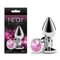 NS Novelties Rear Assets Silver - Medium Metal Butt Plug with Pink Gem Base