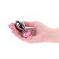NS Novelties Rear Assets Silver - Medium Metal Butt Plug with Pink Gem Base