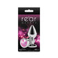 NS Novelties Rear Assets Silver - Medium Metal Butt Plug with Pink Gem Base