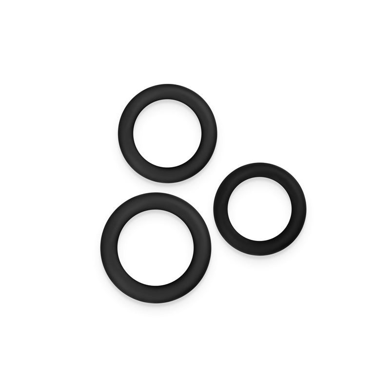 NS Novelties | Renegade 3pc Slim Rings - Black Cock Rings - Set of 3 Sizes