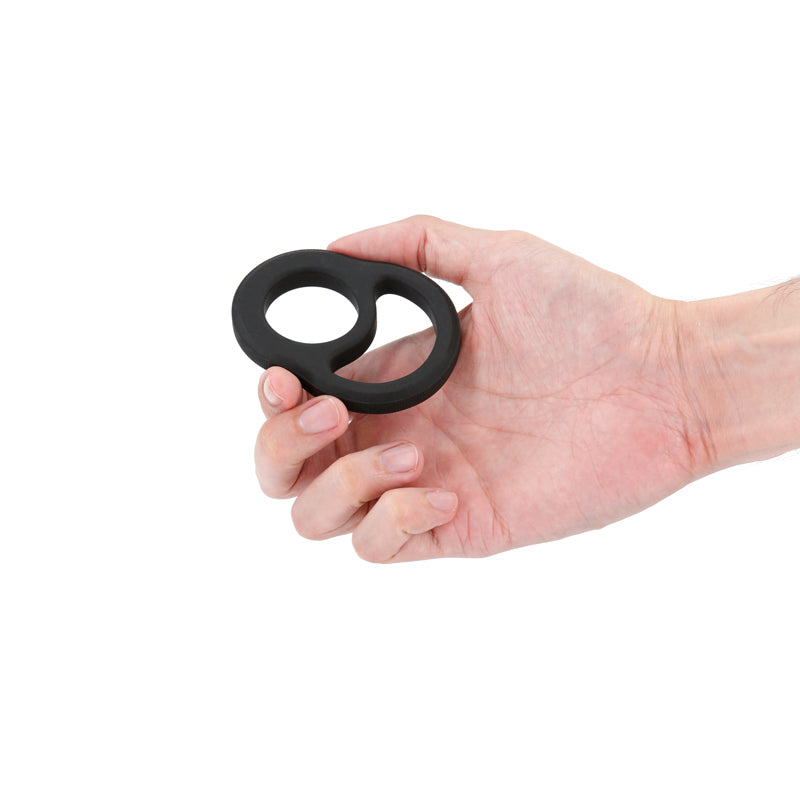 NS Novelties | Renegade Cradle - Black Cock & Balls Ring