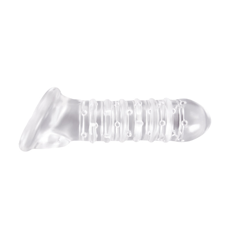 NS Novelties | Renegade - Ribbed Extension Clear Penis Extension Sleeve