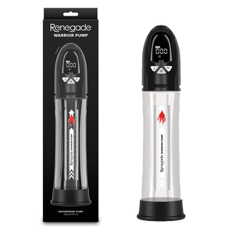 NS Novelties | Renegade Warrior Pump - Black/Clear Waterproof Automatic Penis Pump