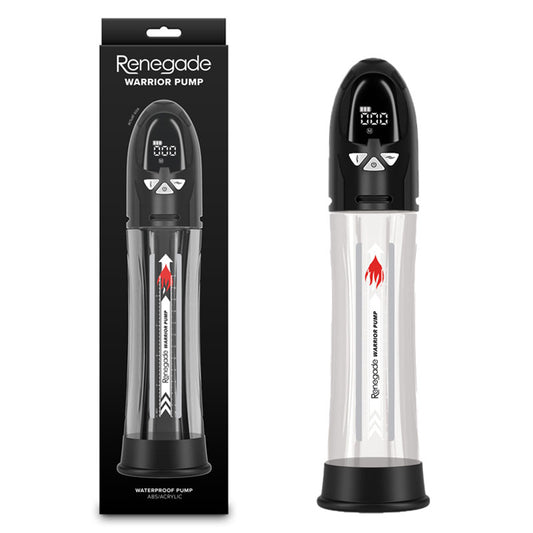 NS Novelties | Renegade Warrior Pump - Black/Clear Waterproof Automatic Penis Pump