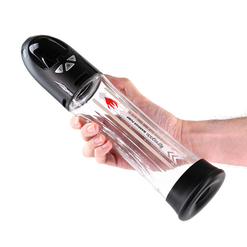 NS Novelties | Renegade Warrior Pump - Black/Clear Waterproof Automatic Penis Pump