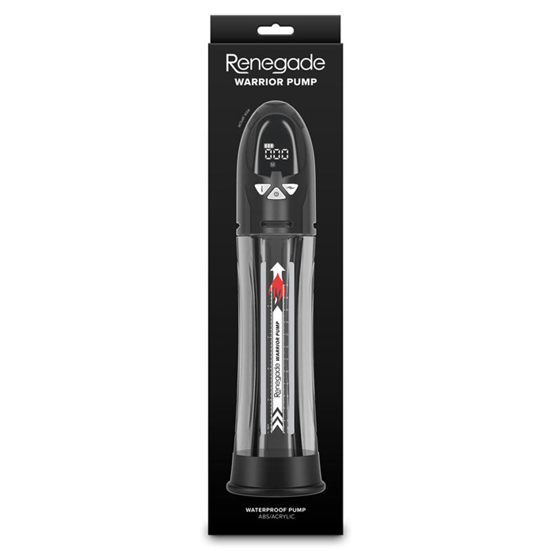 NS Novelties | Renegade Warrior Pump - Black/Clear Waterproof Automatic Penis Pump
