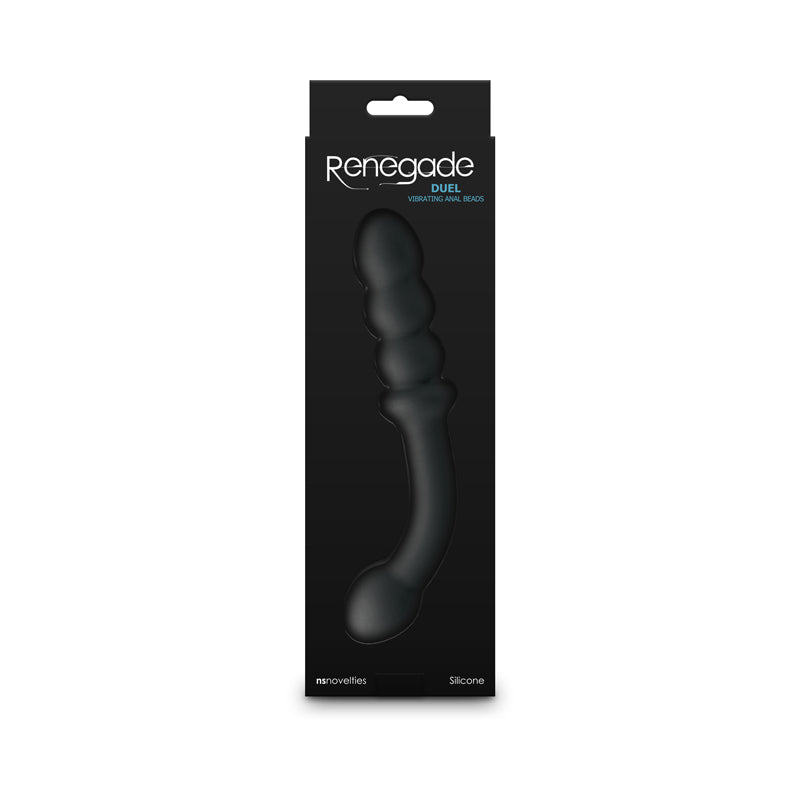 NS Novelties | Renegade Duel - Black 21.4cm USB Rechargeable Vibrating Double Ended Anal Wand