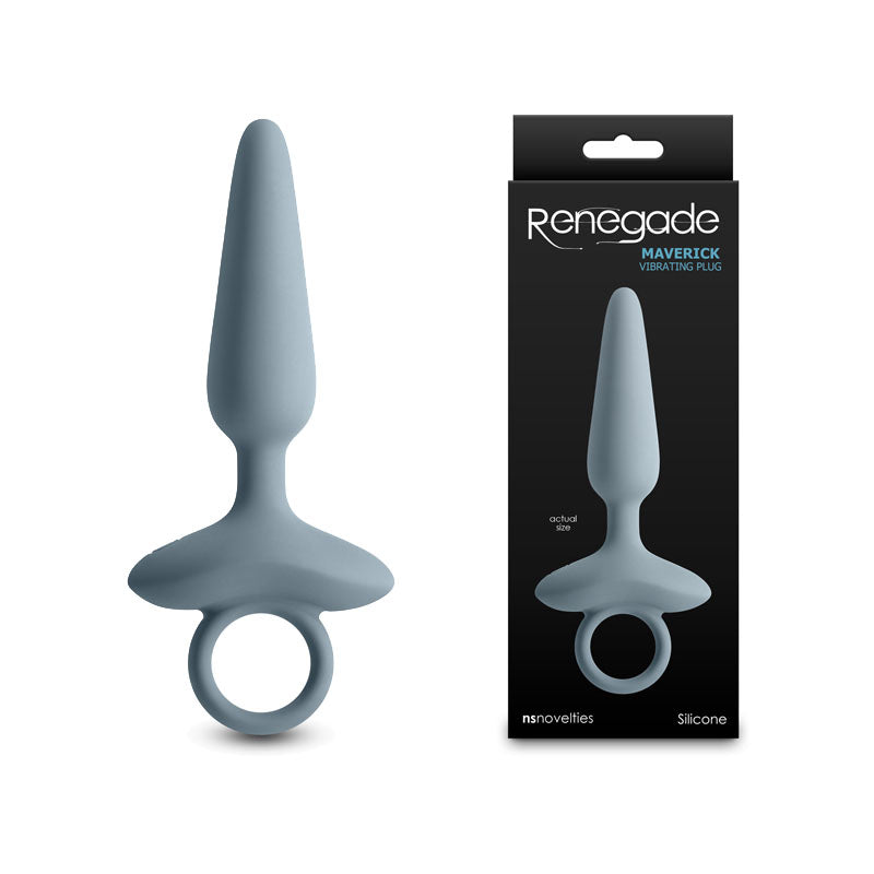 NS Novelties | Renegade Maverick - Grey 15cm USB Rechargeable Vibrating Butt Plug