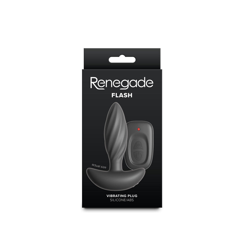 NS Novelties | Renegade Flash - Black 10.3cm Vibrating Butt Plug