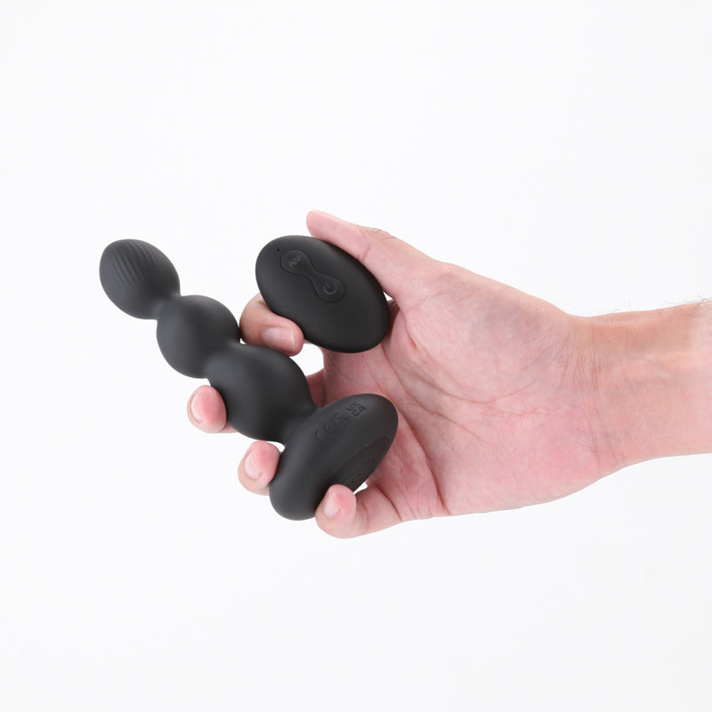 NS Novelties | Renegade Valor - Black 13.7cm Vibrating Anal Beads with Wireless Remote