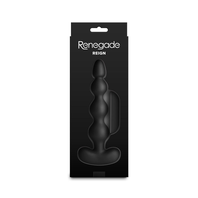 NS Novelties | Renegade Reign - Black 17.9cm Vibrating Anal Beads with Wireless Remote