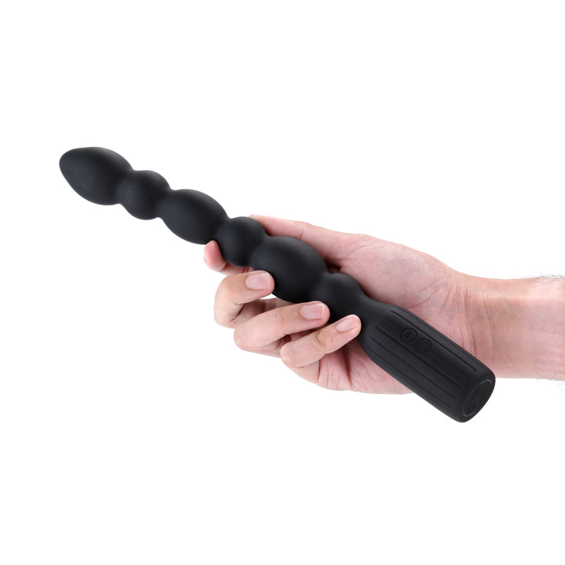 NS Novelties | Renegade Prime - Black 28.8cm Vibrating Anal Beads