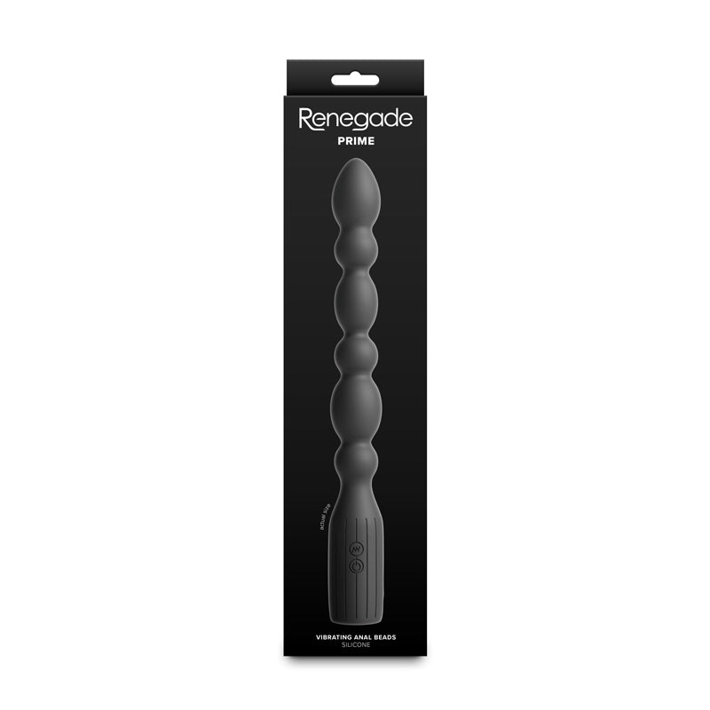 NS Novelties | Renegade Prime - Black 28.8cm Vibrating Anal Beads