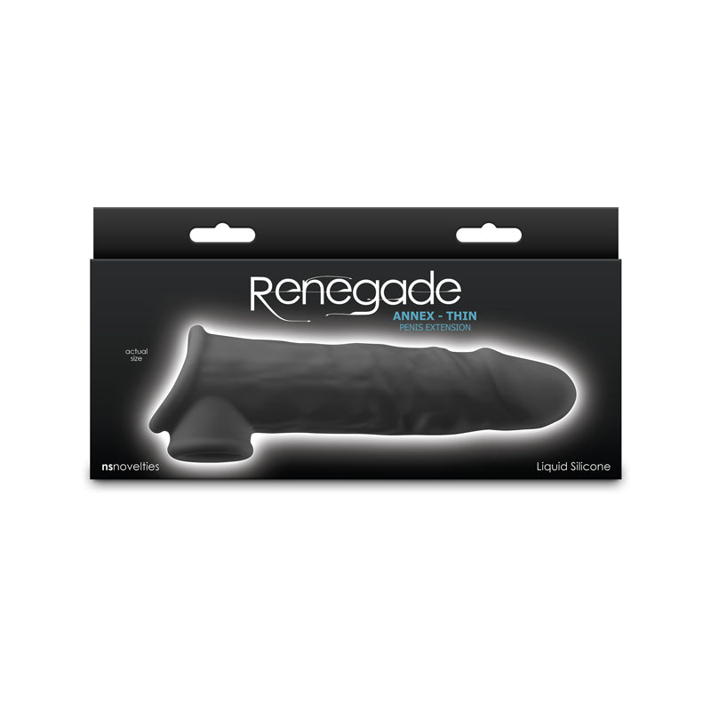 NS Novelties | Renegade Annex - Thin - Black 19.4cm Penis Extender Sleeve