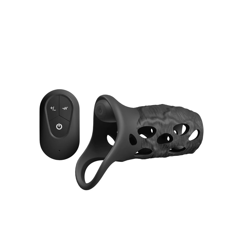 NS Novelties | Renegade Edge - Black Vibrating Penis Sleeve with Wireless Remote