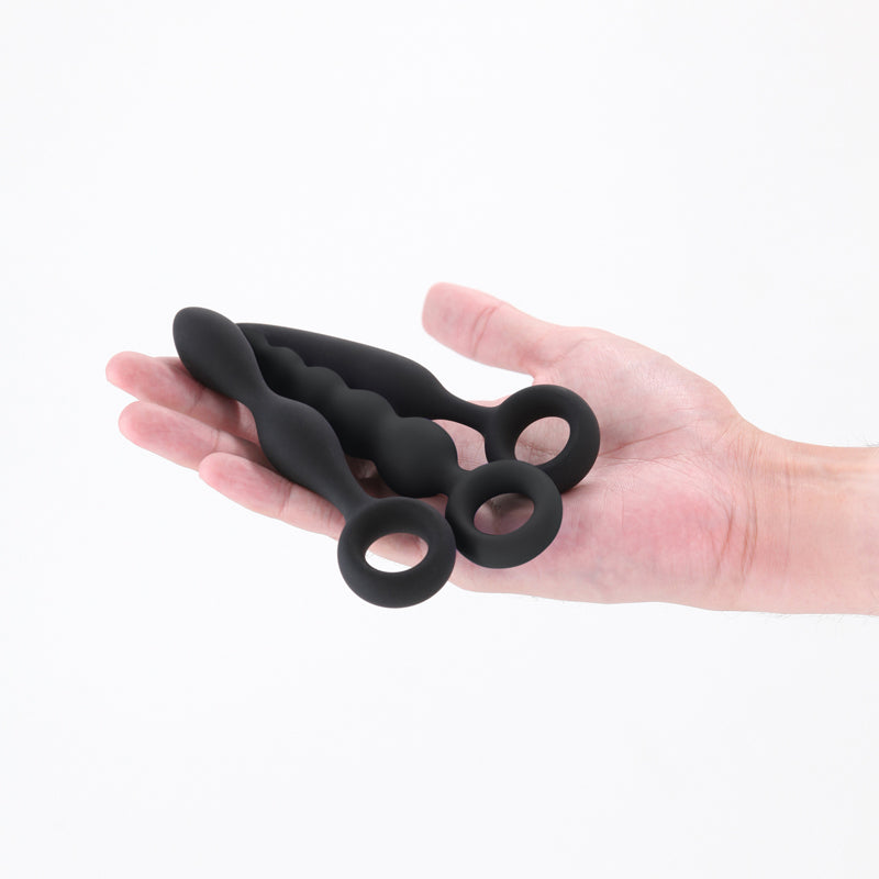 NS Novelties | Renegade Trio Kit - Black Butt Plugs - Set of 3
