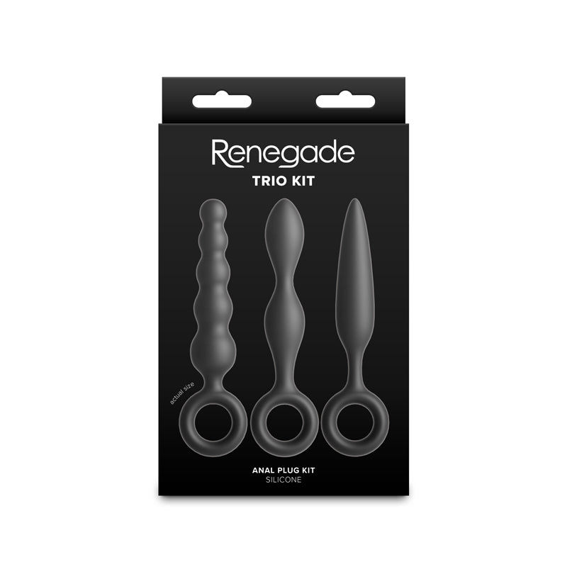 NS Novelties | Renegade Trio Kit - Black Butt Plugs - Set of 3