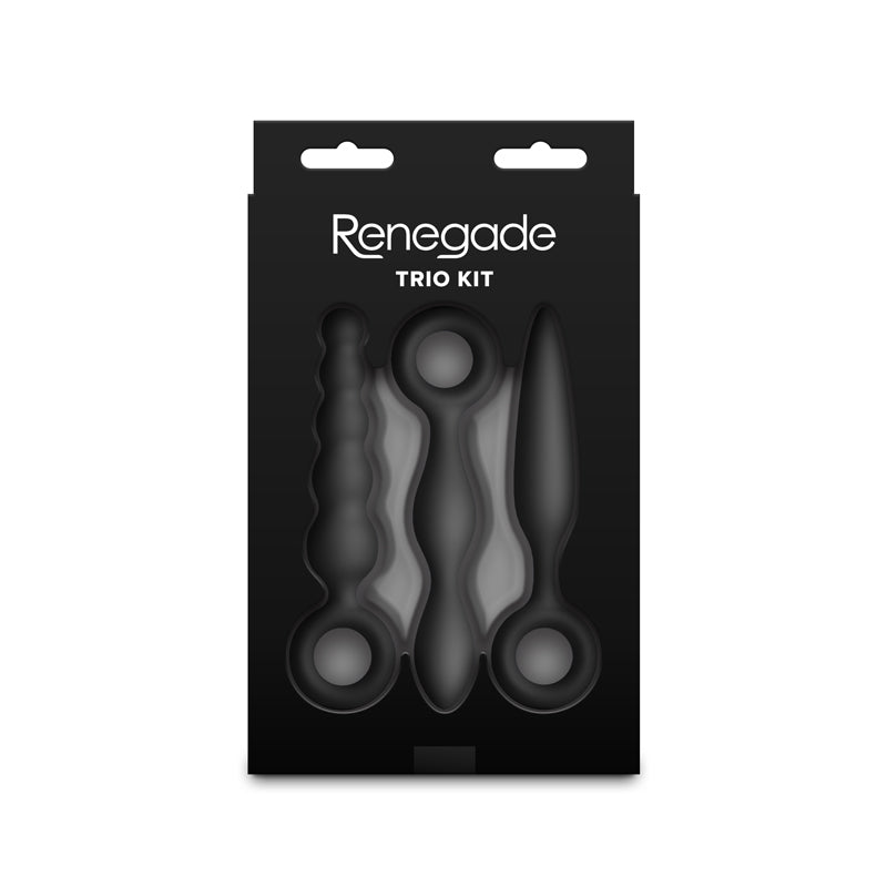 NS Novelties | Renegade Trio Kit - Black Butt Plugs - Set of 3