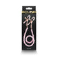 NS Novelties Bound Nipple Clamps - DC1 - Gold Nipple Clamps with Pink Pearl Chain