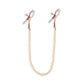 NS Novelties Bound Nipple Clamps - DC1 - Rose Gold Nipple Clamps with Gold Pearl Chain