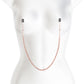 NS Novelties Bound Nipple Clamps - DC3 - Rose Gold Nipple Clamps with Chain