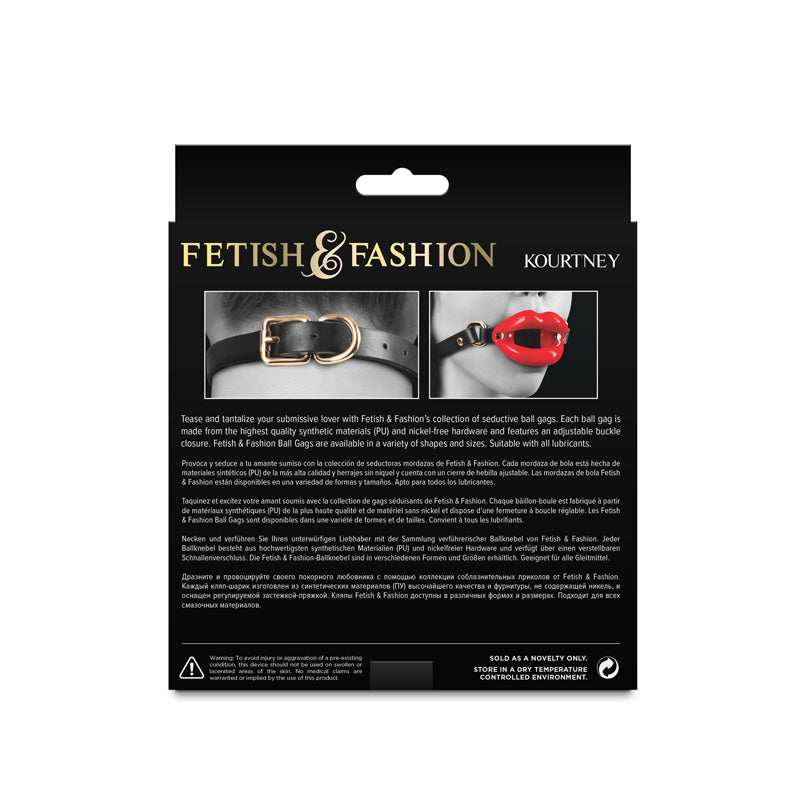 NS Novelties | Fetish & Fashion - Kourtney Red Lips Open Mouth Restraint