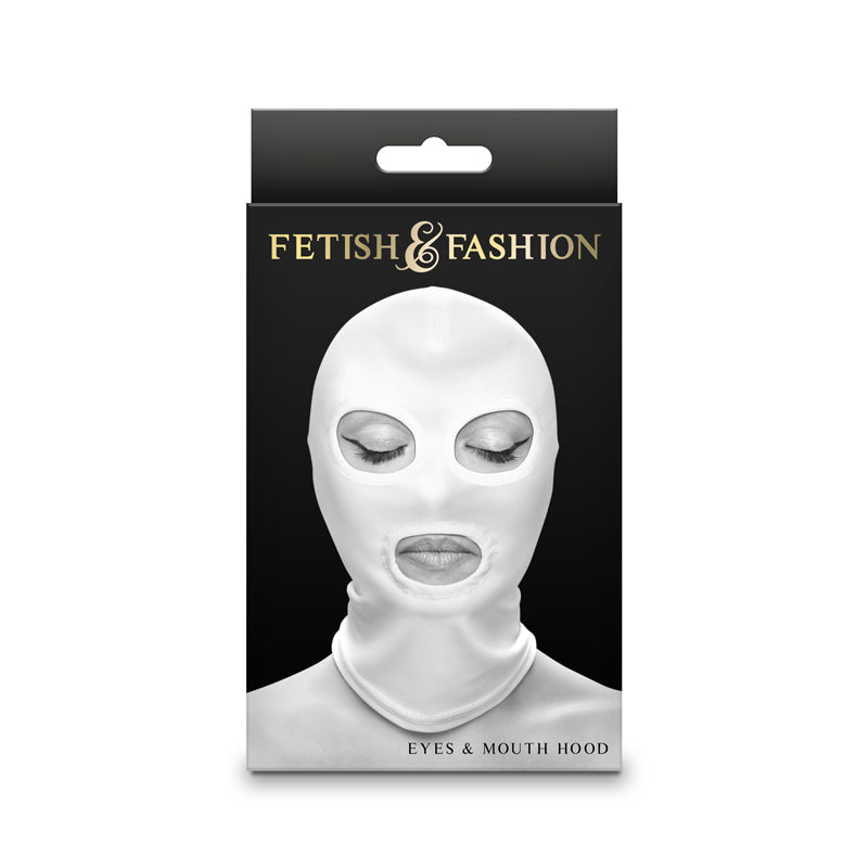 NS Novelties | Fetish & Fashion - Eyes & Mouth Hood - White