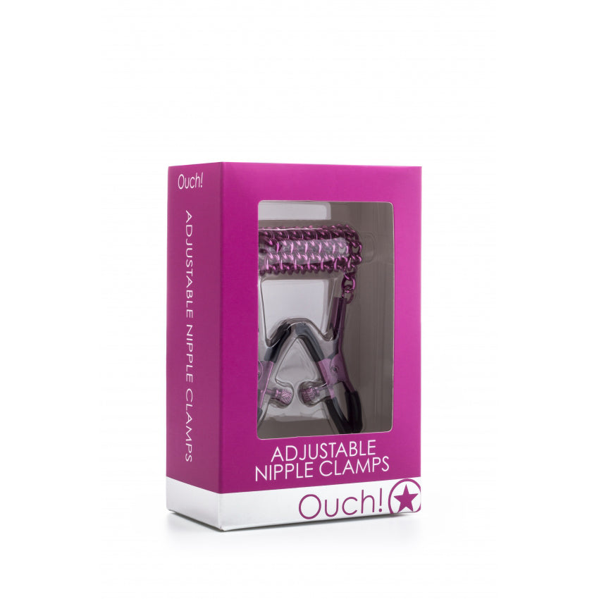 Shots Toys | OUCH! Adjustable Nipple Clamps Pink
