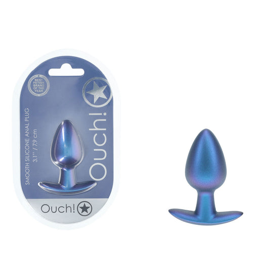 Shots Toys | OUCH! Anal Plug - Medium - Metallic Blue
