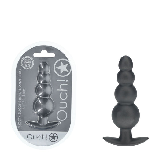 Shots Toys | OUCH! Beaded Anal Plug - Gun Metal