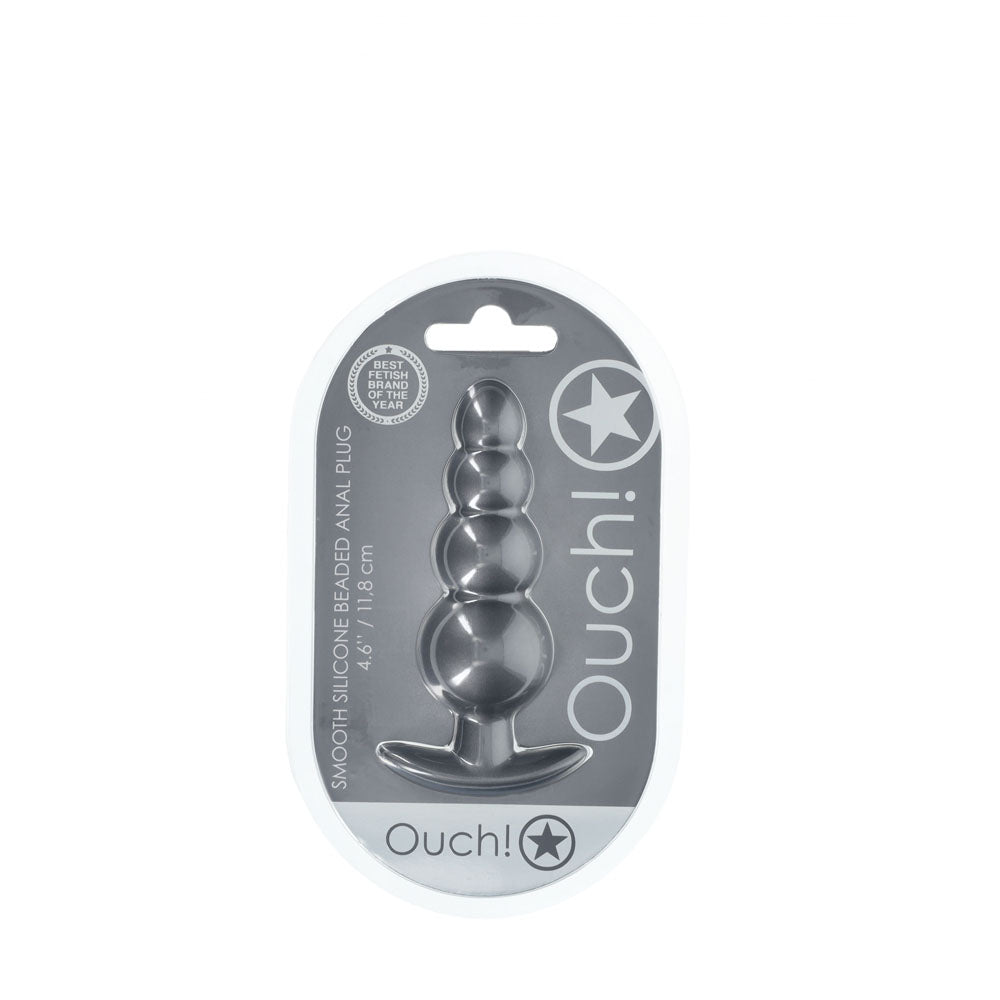 Shots Toys | OUCH! Beaded Anal Plug - Gun Metal
