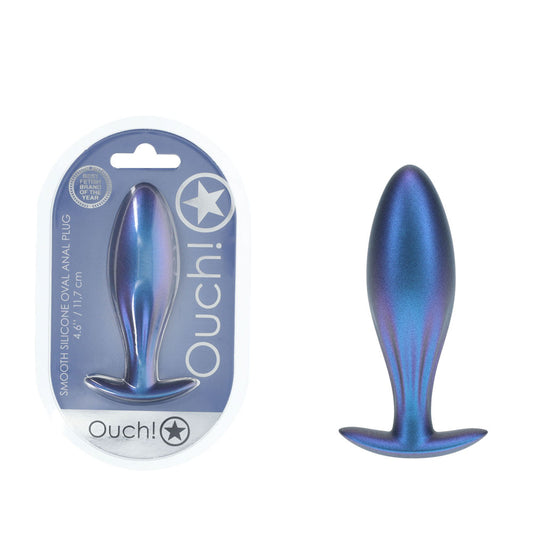 Shots Toys | OUCH! Oval Anal Plug - Metallic Blue