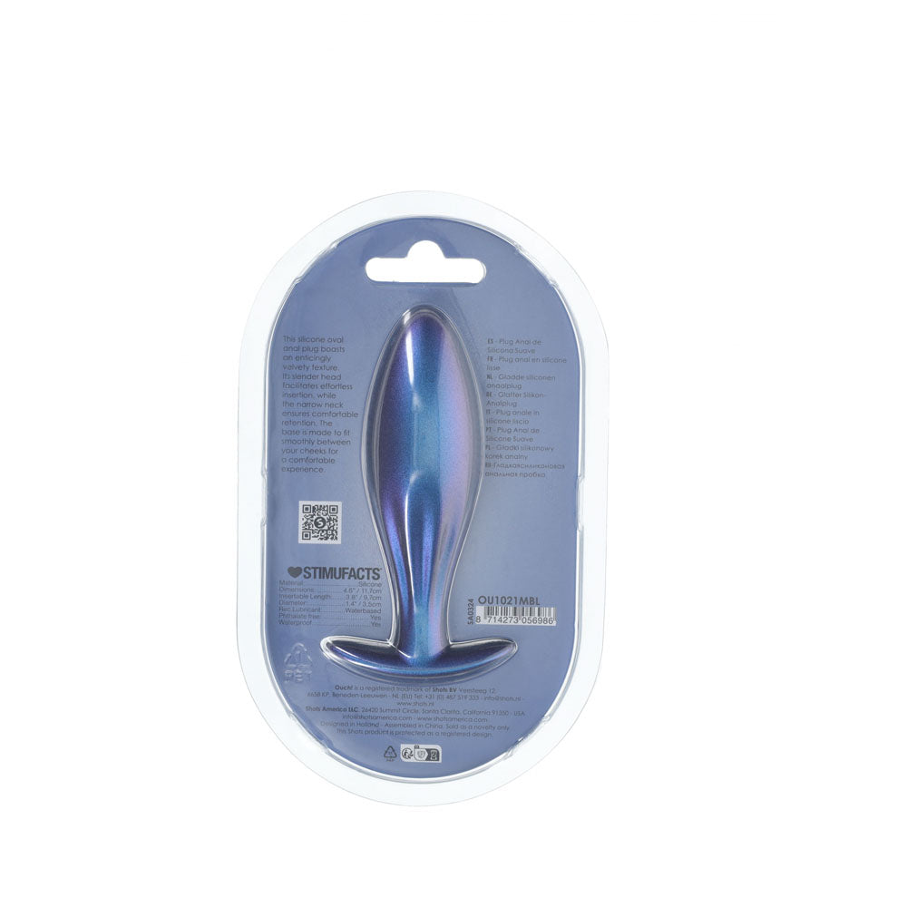 Shots Toys | OUCH! Oval Anal Plug - Metallic Blue