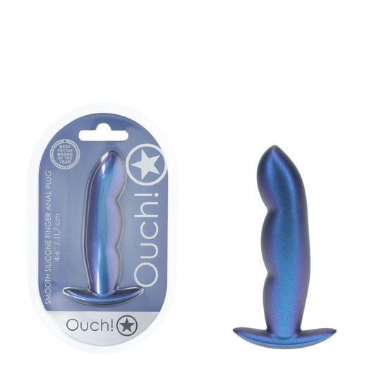Shots Toys | OUCH! Finger Anal Plug - Metallic Blue